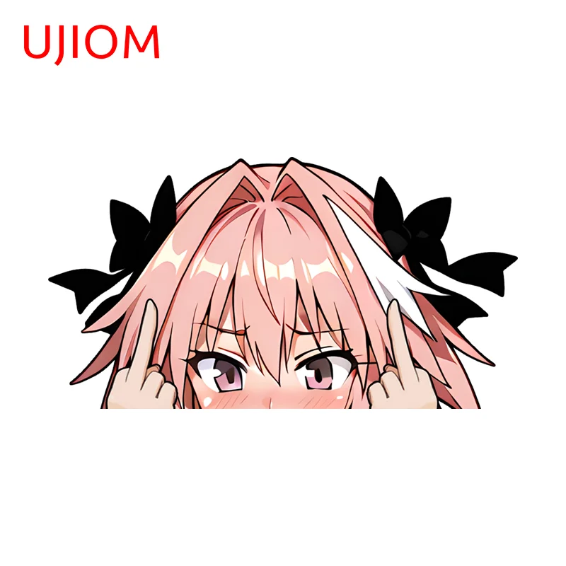 UJIOM Astolfo Game Boy Girl Wall Sticker Bathroom Wardrobe Trendy Pussy Wagon Decal Wardrobe Windows Waterproof Decoration