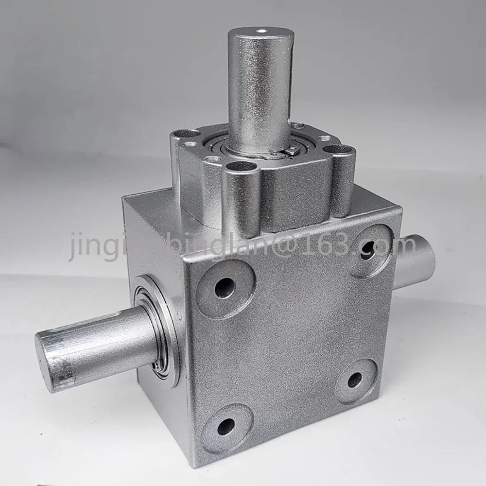 T-Type 20MM Diameter Output Shaft 2.5 Module 16 Tooth 90 Degree Commutator Small Right Angle Steering Gear Box Reversing Gearbox