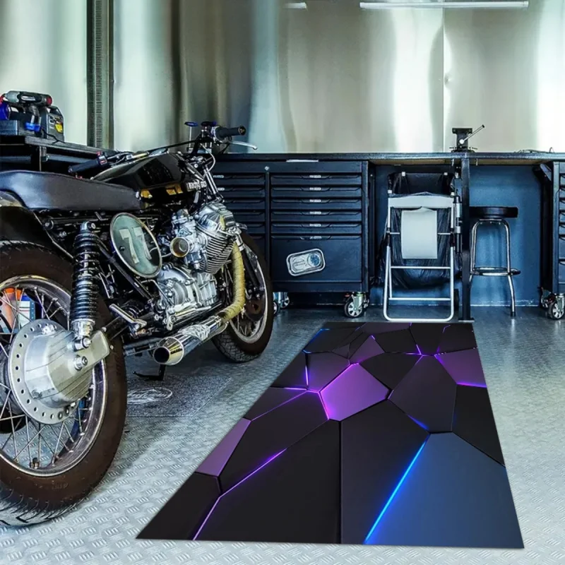VIKAMA Motorcycle Mat Garage Floor Mat Non-Slip Oil-Resistant Auto Repair Lying Mat Indoor and Outdoor Motorcycle Parking Mat