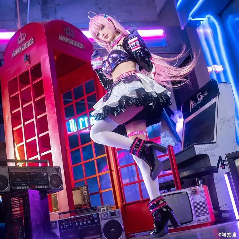 

Anime Mikkuu Muse Dash Luka Cosplay Costume Halloween Uniform Women Men Carnival Party Dress Wig Accessories And props