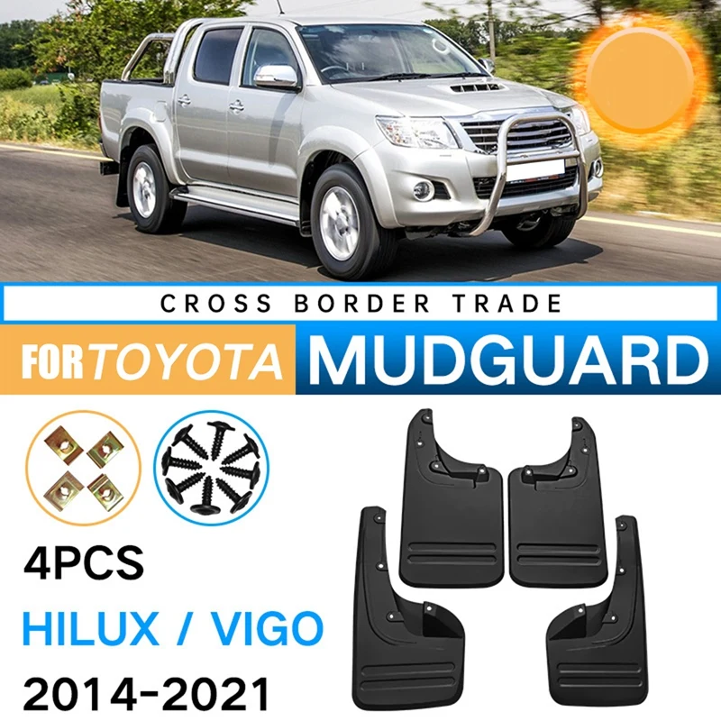 

Car Mudguards For Toyota Hilux Vigo 4WD 2006-2014 Fender Mud Guard Flap Splash Flaps Mudflapor Accessories