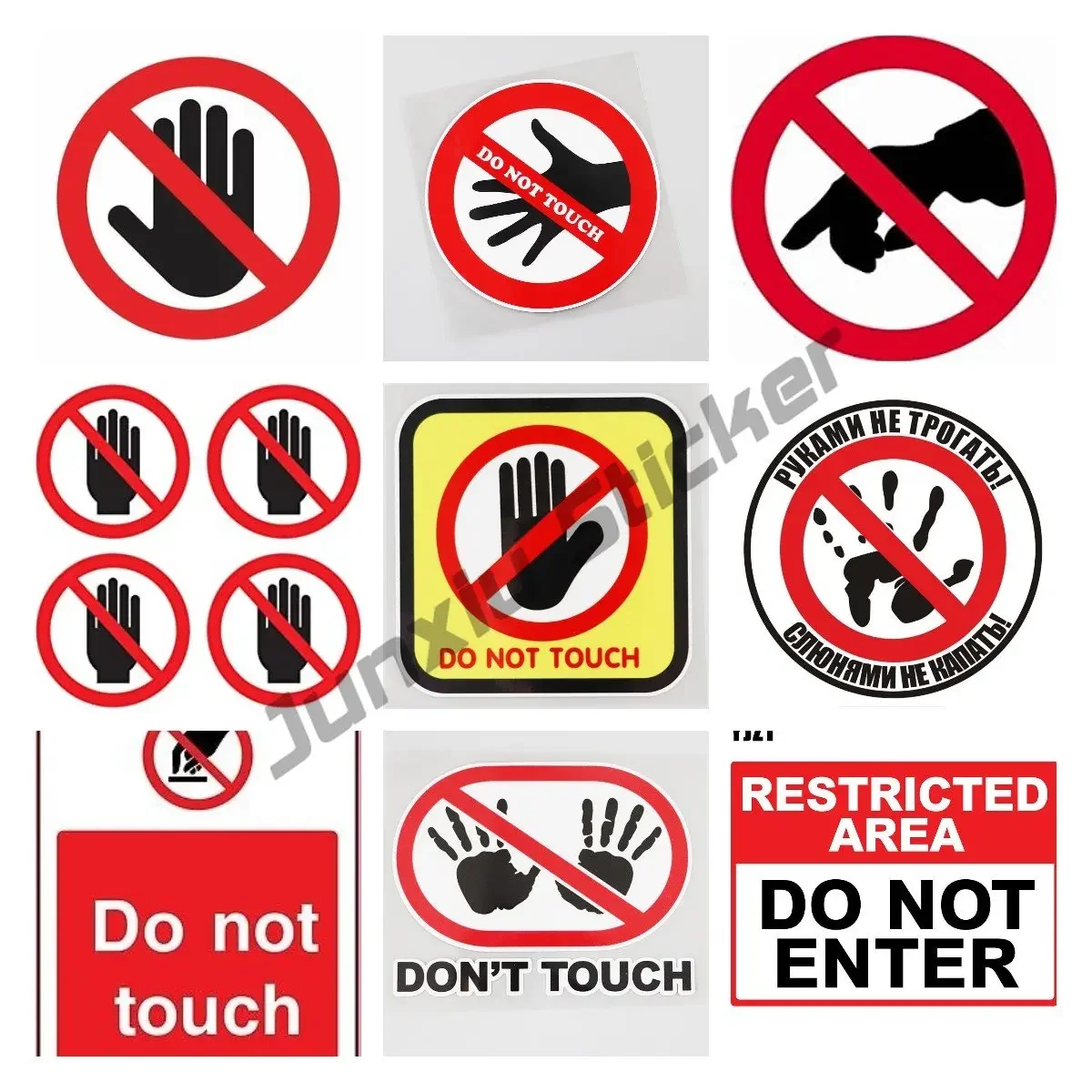 

Please Do Not Touch PVC Car Sticker Machinery Prohibition Warning Decal Prohibition Sign