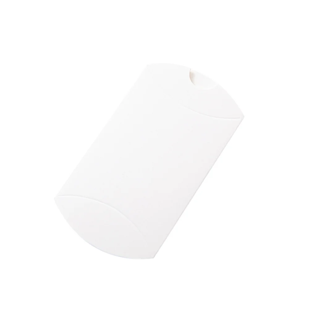 10pcs Merry Christmas Pillow Shape Kraft Paper Candy Box