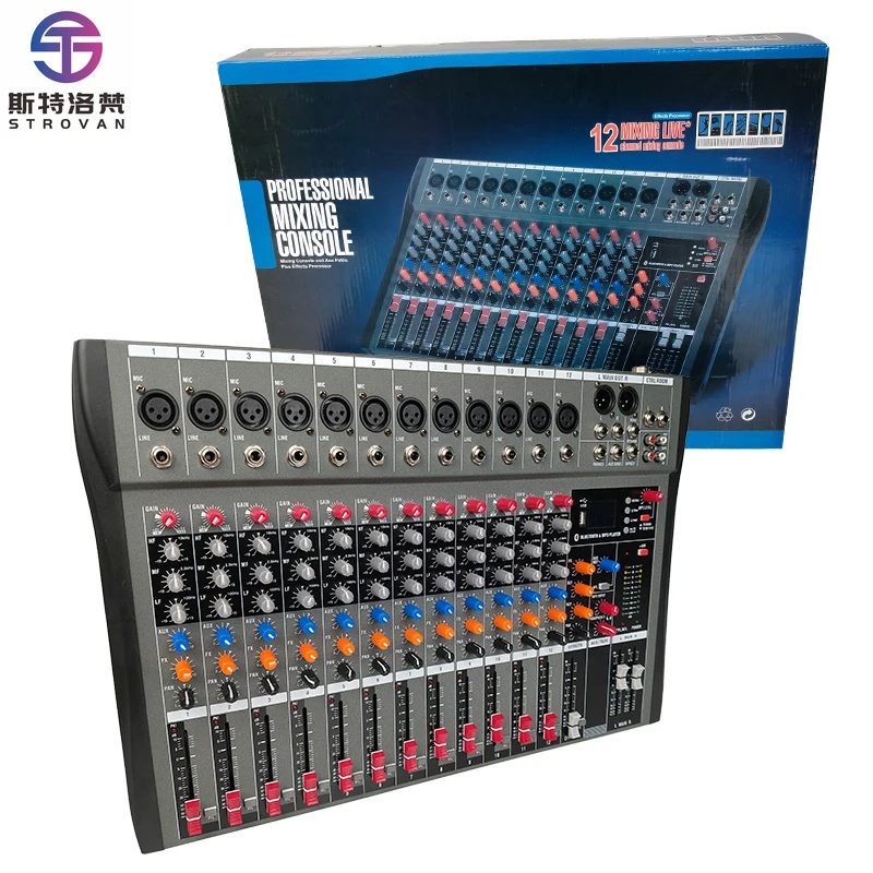 

12 Channelsl Mixiing Sound Audio Equipment Music System Dj Control Console Powered 12 Channel Professional Mixer