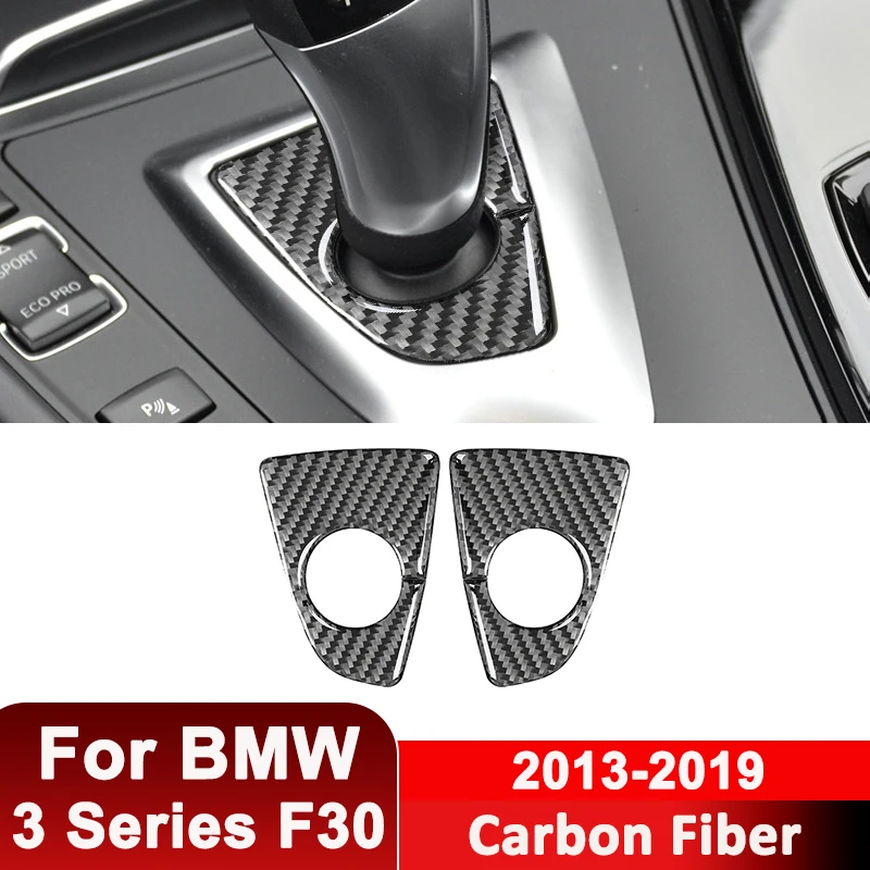 

For BMW 3 Series F30 2013-2019 Carbon Fiber Car Gear Shift Knob Base Trim Cover Decorative Sticker Auto Interior Accessories