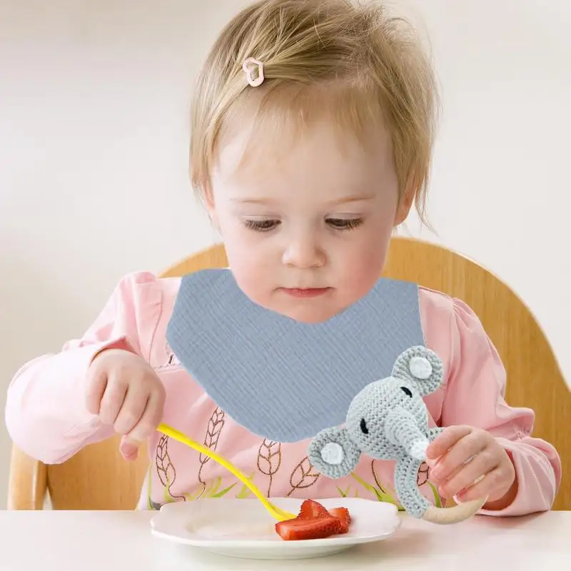 Giocattoli da masticare per bambini Set di giocattoli per sonaglio da bagno con elefante e coniglio Giocattoli per la dentizione del bambino Giocattoli educativi per lo sviluppo dell'apprendimento per il neonato e