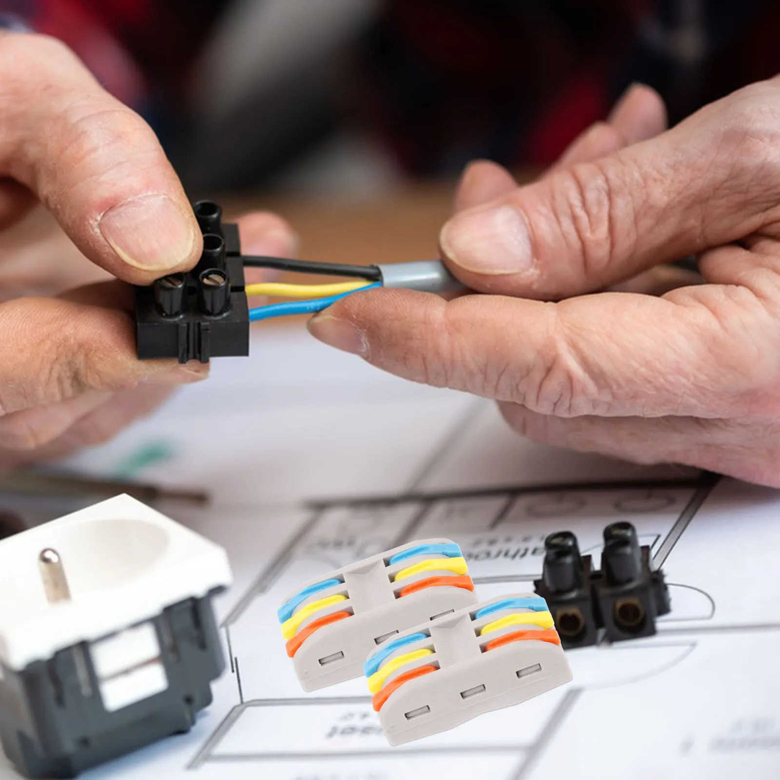 

10 шт., блок разъемов для быстрого сращивания проводов, электрические разъемы, дизайн рычага, комплект разъемов для быстрой установки проводов