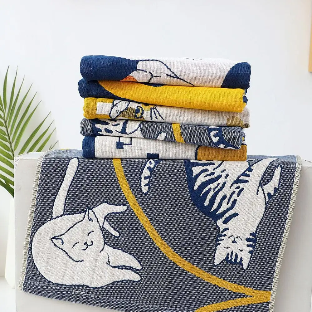 

Thick Dishcloth Colorful Hand Towel Daily Hanging Towel Useful Kitchen Supplies Pure Cotton Items Cute Animal Pattern Washcloth