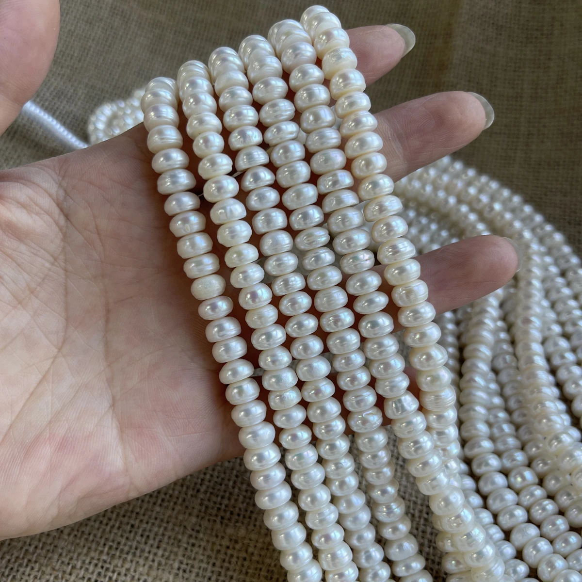 

Natural Freshwater Pearl Bread-Shaped Pearl 8-9mm For Jewelry Making DIY Bracelet Earrings Necklace Accessory