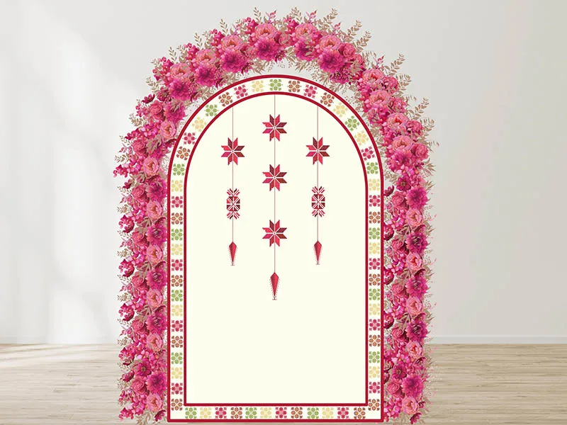 Mehofond Custom 2-Sided Palestinian Embroidery Henna Wedding Birthday Party Bridal Shower Cover Chiara Arch Decor Backdrop Photo