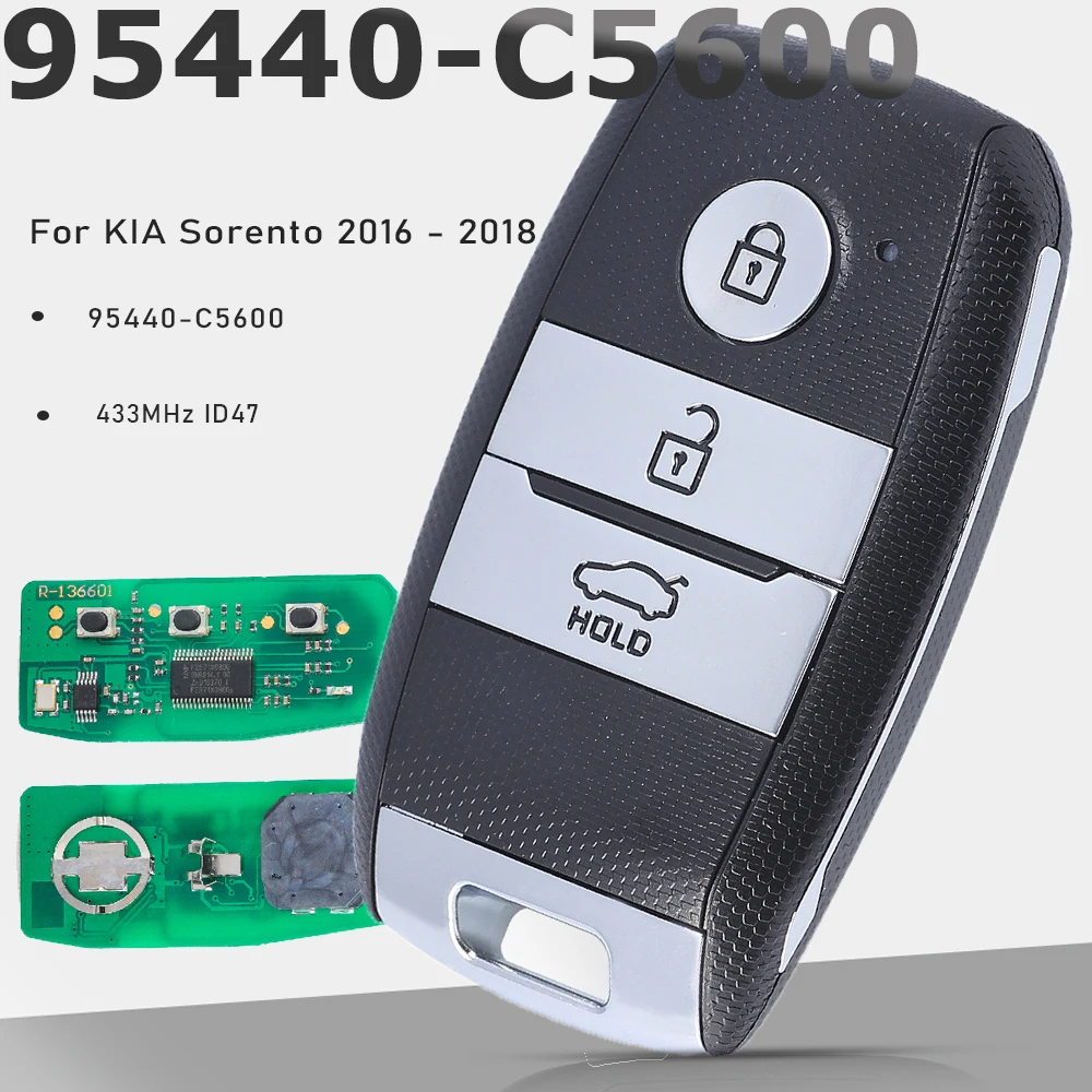 

Умный брелок-ключ KEYECU 95440-C5600 433 МГц ID47 с функцией Keyless Go для KIA Sorento 2016 2017 2018