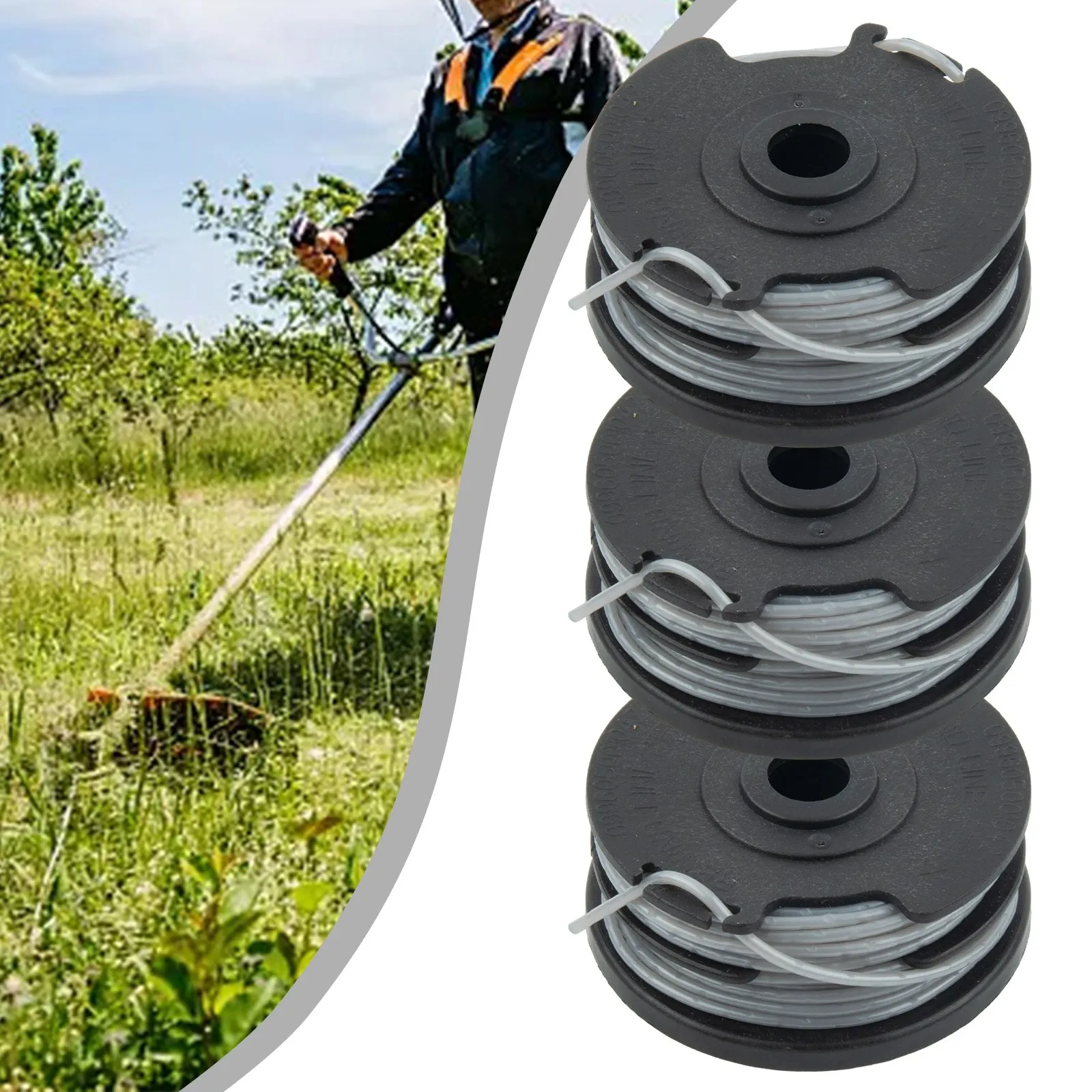 

3 PACK Replacement Line Spools for Mountfield DOM MT48Li Trimmer Spare Part with Tool Coil Change for Convenience