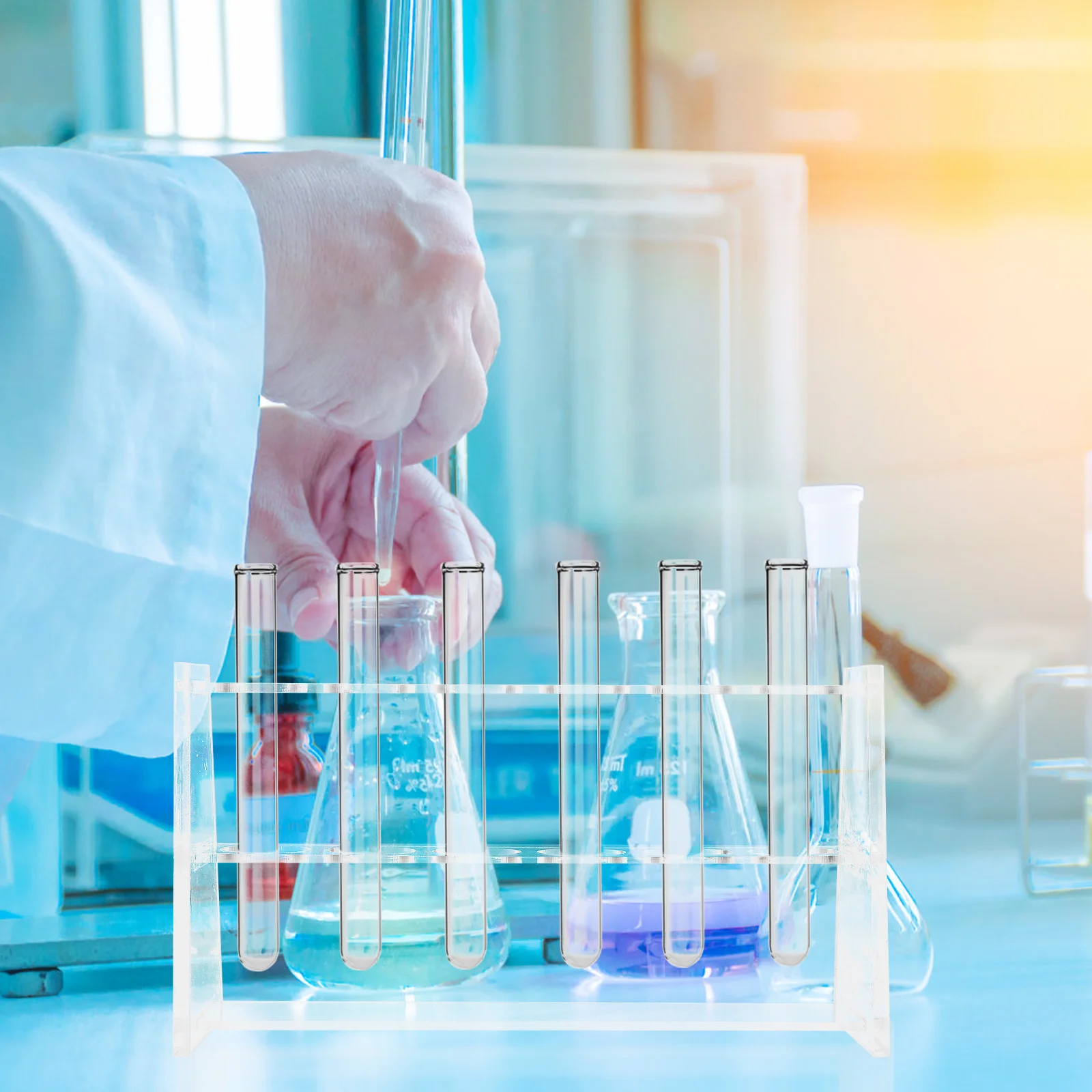 

Test Tube Rack Laboratory Container Multifunctional Vial Sampling Holder Storage Tubes
