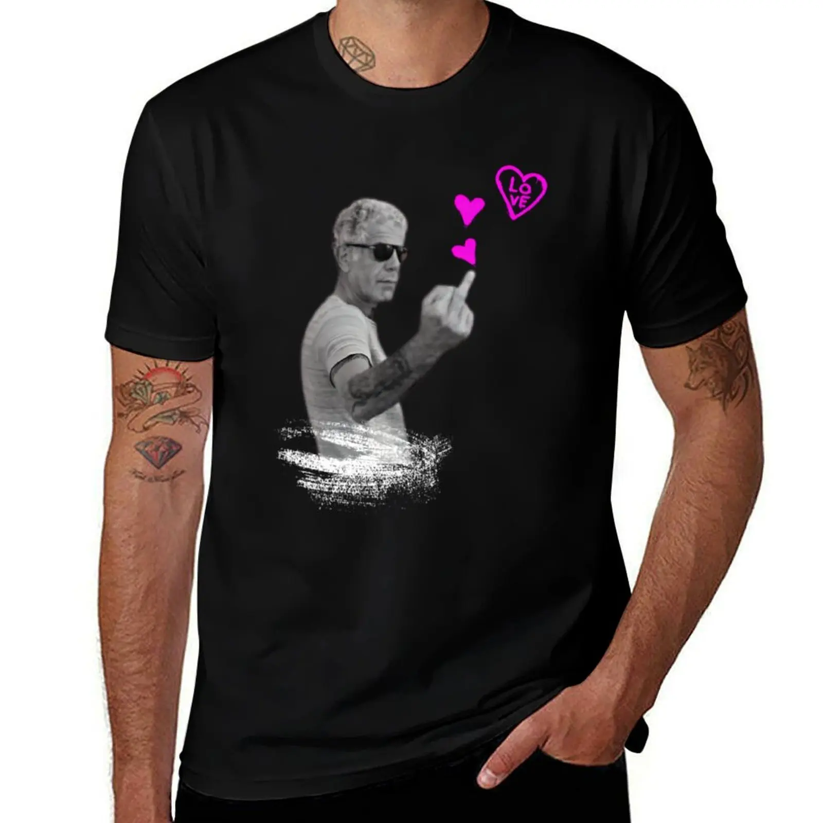 

Anthony Bourdain T-Shirt men t shirt cotton 100% funny t shirts dark humor T-Shirt