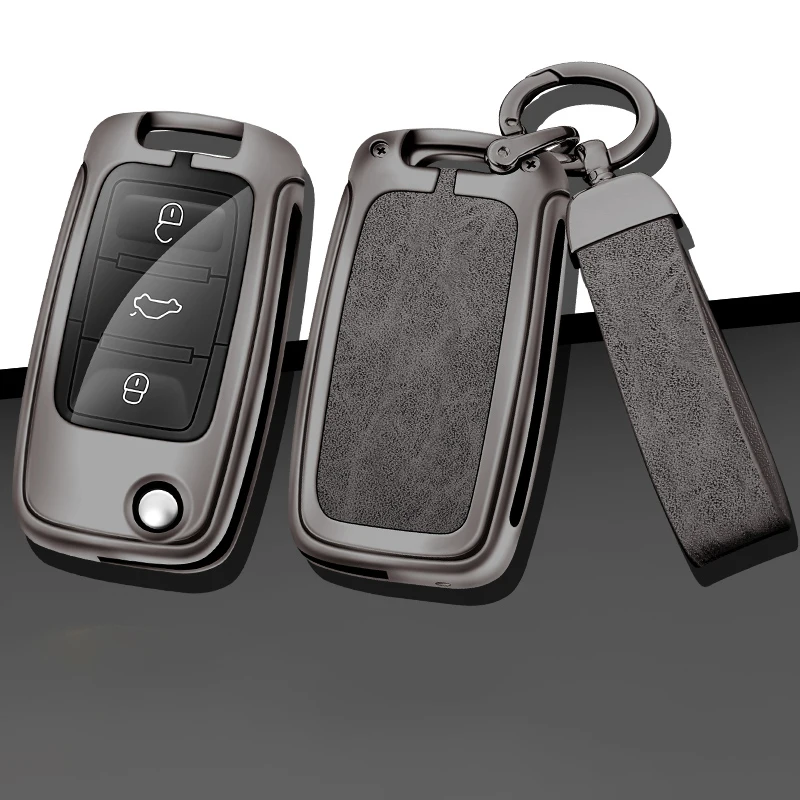 Luxury Alloy Car Key Case Cover For VW Volkswagen Polo Golf Passat Tiguan Beetle Caddy T5 Up Eos Skoda Octavia Seat Leon Altea