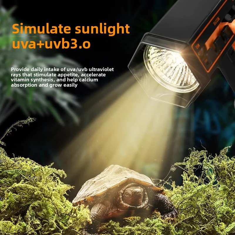 Turtle Basking Light Uvb Lamp Heating Lamps Full Spectrum Uva Heat Insulation Calcium Supplement Light Suitable For Reptile Pet