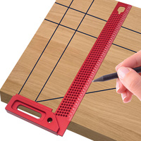 Precision Woodworking Square Aluminum Framing Mitre Square T-type Scribe Marking Line Drawing Ruler Cross Scribing Gauge Tool