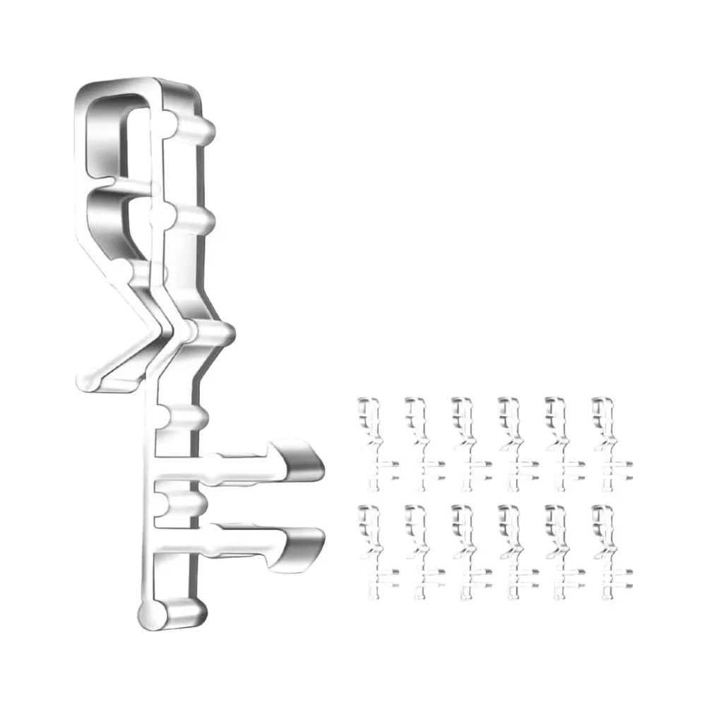60 Piece Clear Blind Clips Set for Horizontal Blinds Compatible with Standard Track Systems for Aluminum and Vinyl Blinds