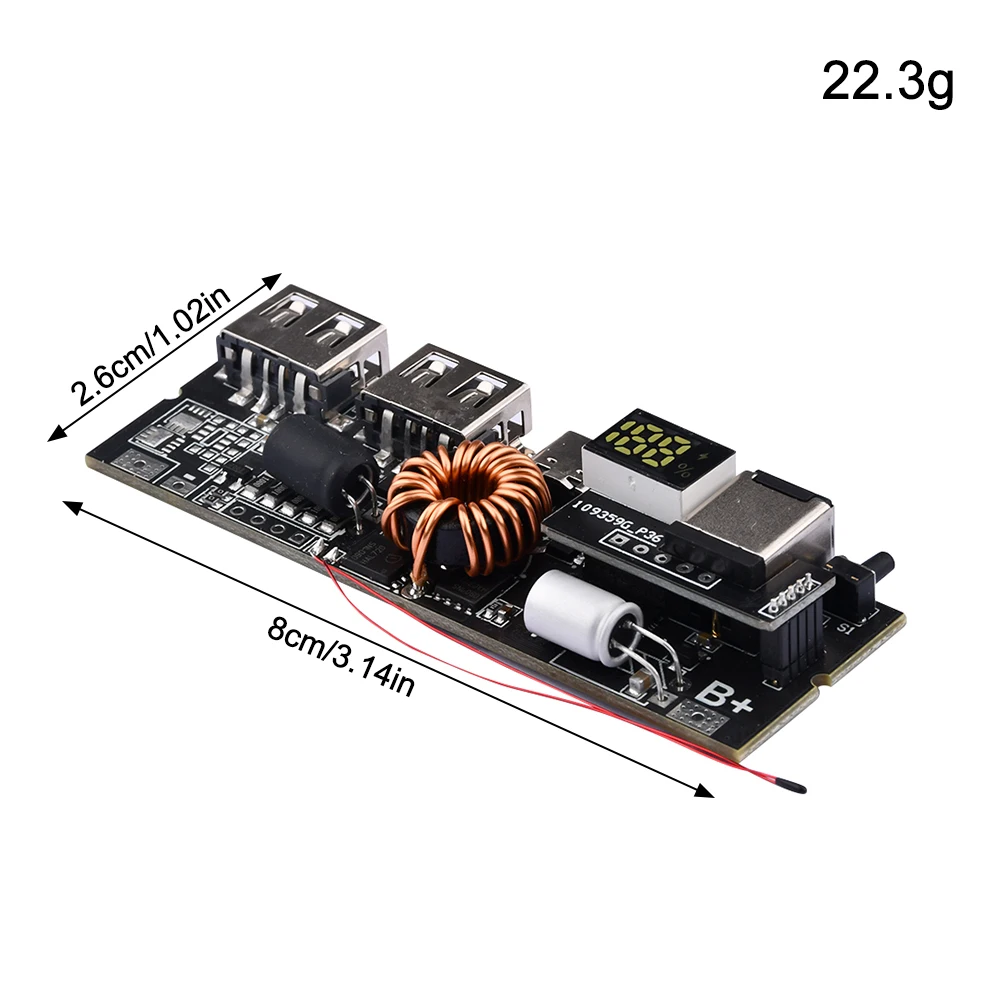 2S~5S DIY Mobile Power Motherboard Full Protocol Fast Charging PD 65W/100W 6 Ports Lithium battery Charge/Discharge Control