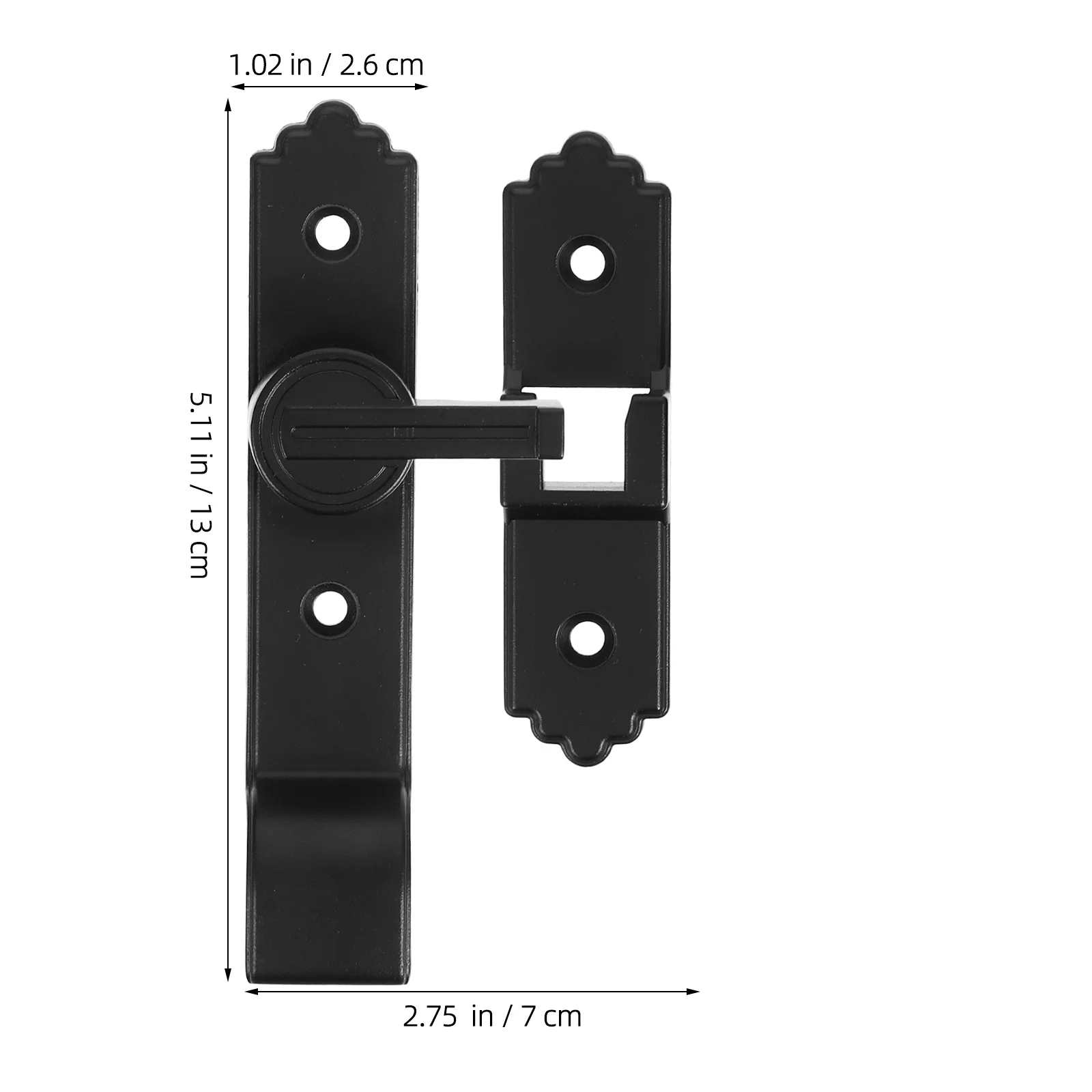 قفل الباب المحمول مزلاج البطاقة لا الحفر الداخلية الحمام باب الحظيرة قفل أمان الترباس لأمن المنزل شقة #4