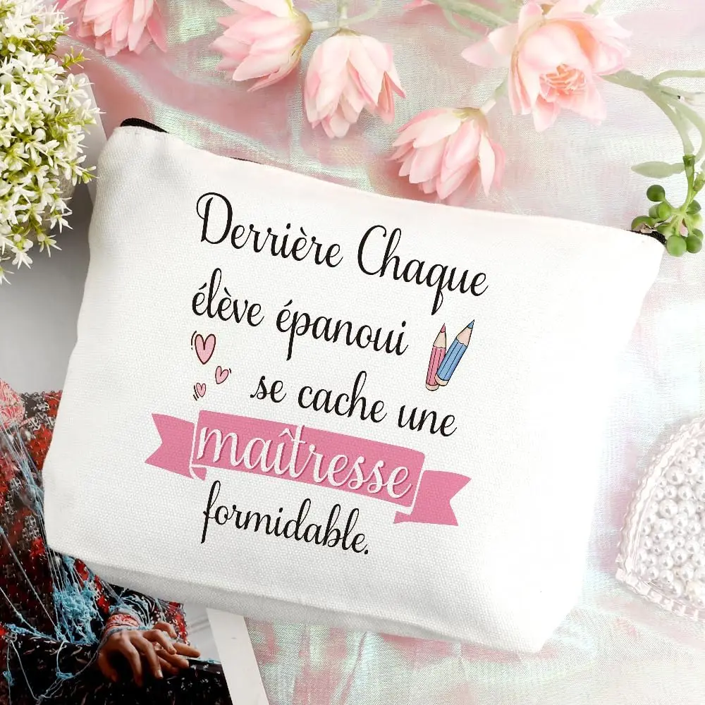 

Teacher Gift Thank You Teacher Gift End of Year School Teacher Christmas Gift for Women Travel Pouch Makeup Cosmetic Bag