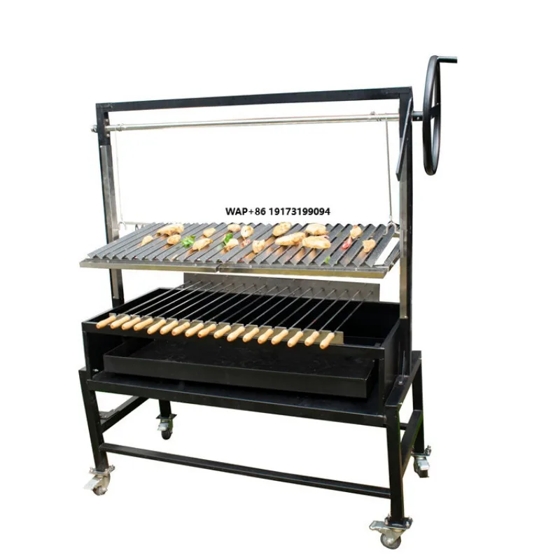 

Argentine Auto Rotating Skewer BBQ Grill Modern Grill Restaurant Kitchen for Home Outdoor Grilling
