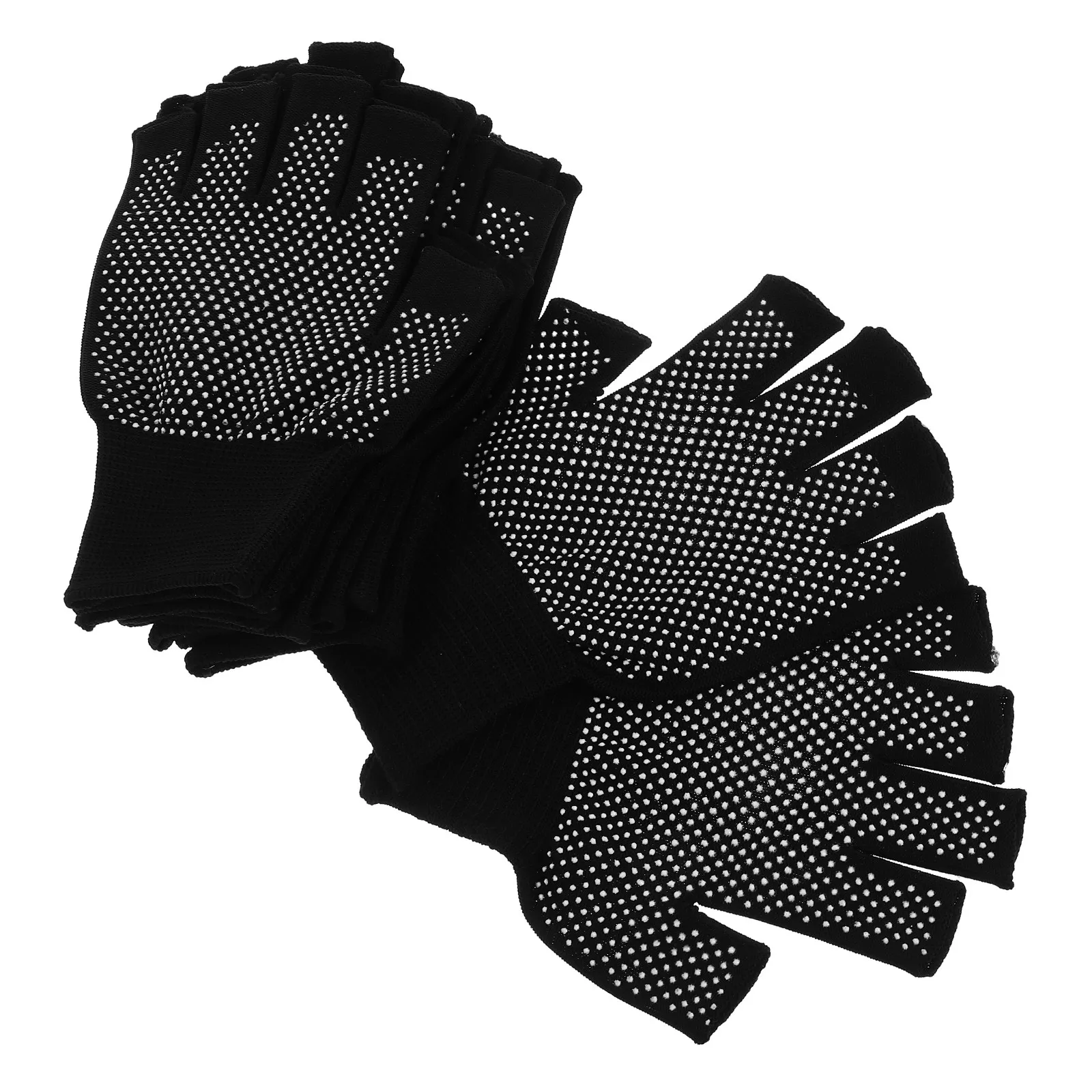 

5 пар теплых зимних перчаток без пальцев с гибким противоскользящим покрытием для езды на велосипеде, мотоцикле, пеших прогулок, работы и активного отдыха на природе