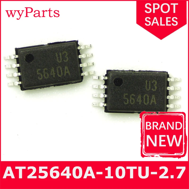 New/1Pcs AT25640A-10TU-2.7 TSSOP8 EEPROM 64K SPI 1M CYCLES- 10MS IND TEMP 2.7V