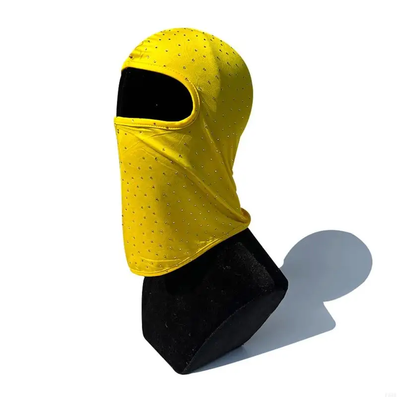 F68F Maschera integrale per da ciclismo unisex per passamontagna con cappuccio per sport all aperta con perline