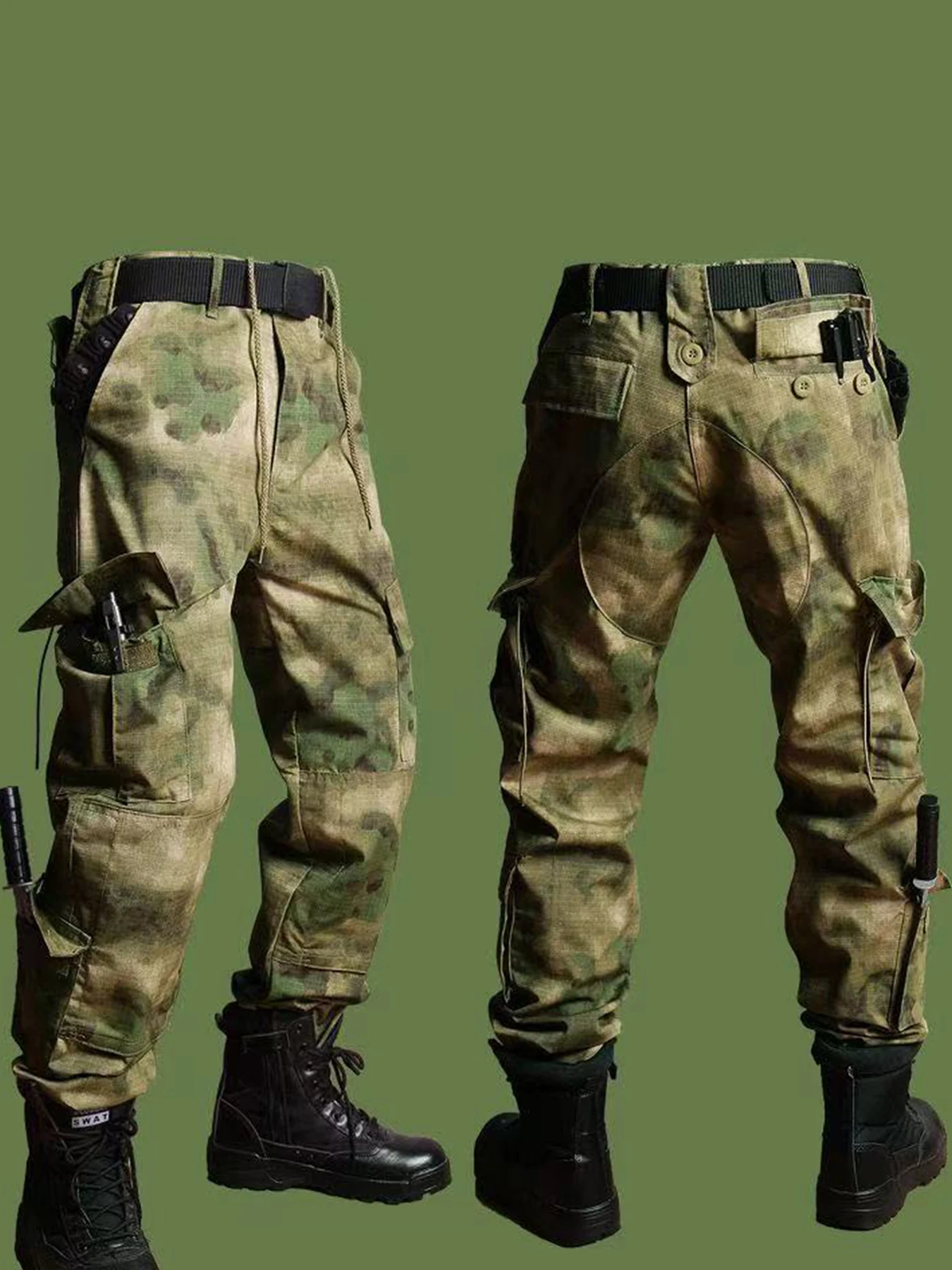 Tactical Jacket Pants Men's Clothing Outfit Camouflage Military ACU Uniform 2PC Set Training Wear Security Officer Uniforms