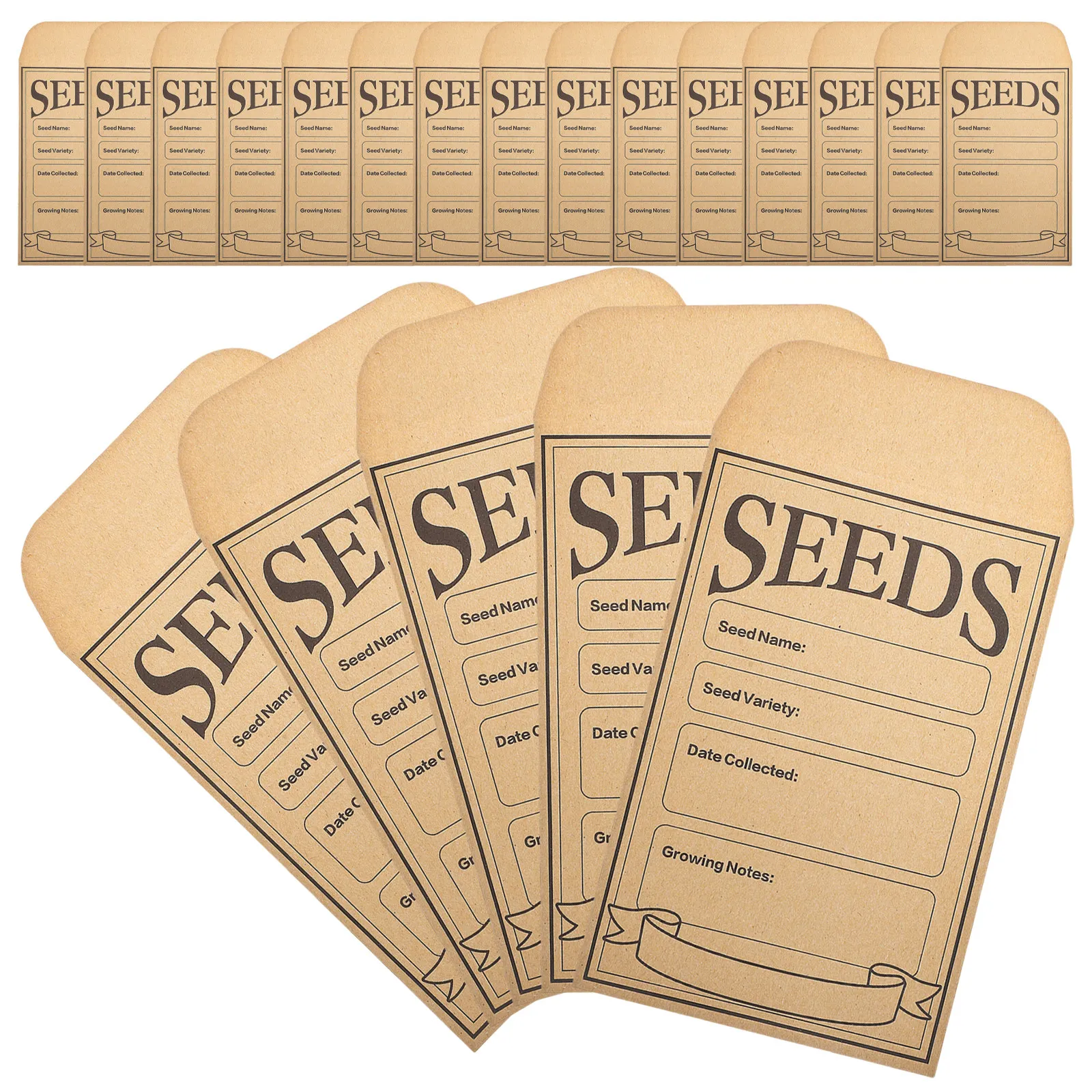 150Pcs Kraft Envelopes Self Adhesive Resealable Seeds Saving Envelopes Seed Packet Organizer Small Kraft Paper Bags