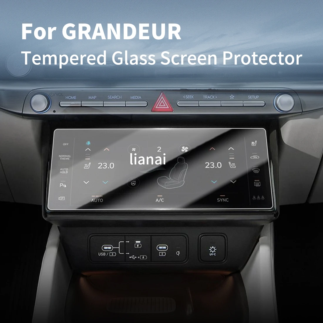 

Carplay Screen Protector Tempered Glass Protective Film Navigator Car Stickers Accessories For 25 HYUNDAI GRANDEUR