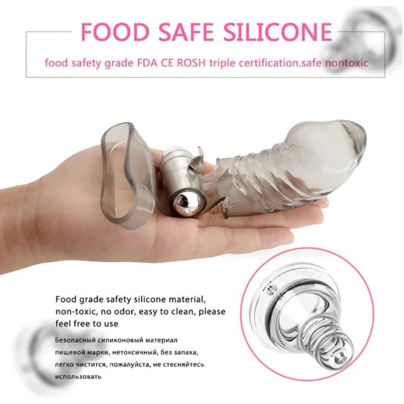 Silicone Finger Cot Vibrator G-spot Clitoral Stimulation Electric Masturbator Dildo Orgasm Massage Vibrador 18+ Women's Sex Toys