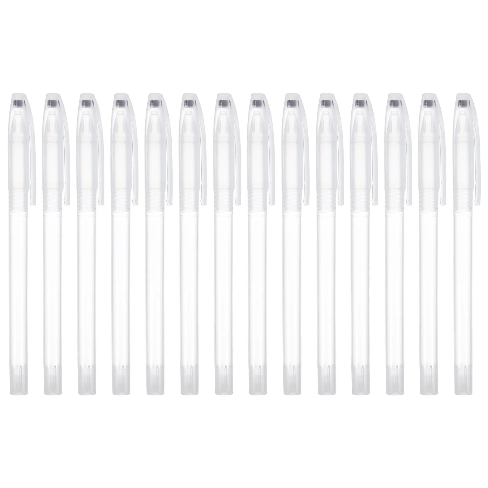 50pcs Transparent Plastic Pen Shells Refillable Empty Gel Pen Tubes Smooth Writing Precise Fit For School Office Stationery