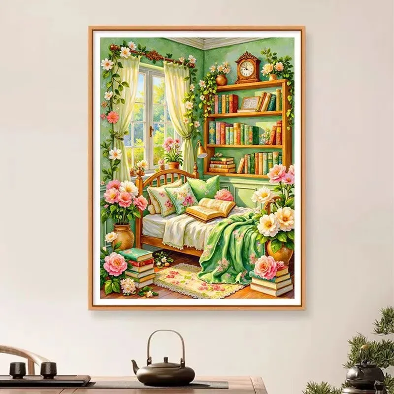 Bedroom 9CT 11CT Embroidery DIY Chinese Style Printed Kits Cross Stitch Thread Needlework Sets Home Decor Crafts 60 Colors