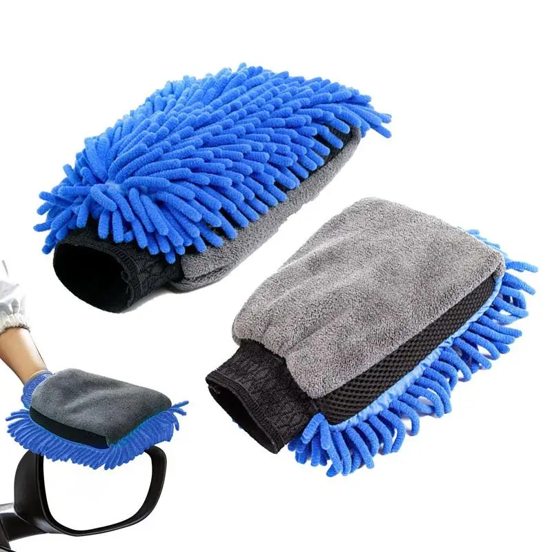 

Car Wash Mitt Ultra Absorbent Car Washing Glove Double Sided Scratch Free Microfiber Washable Towel Auto Cleaning Accessories