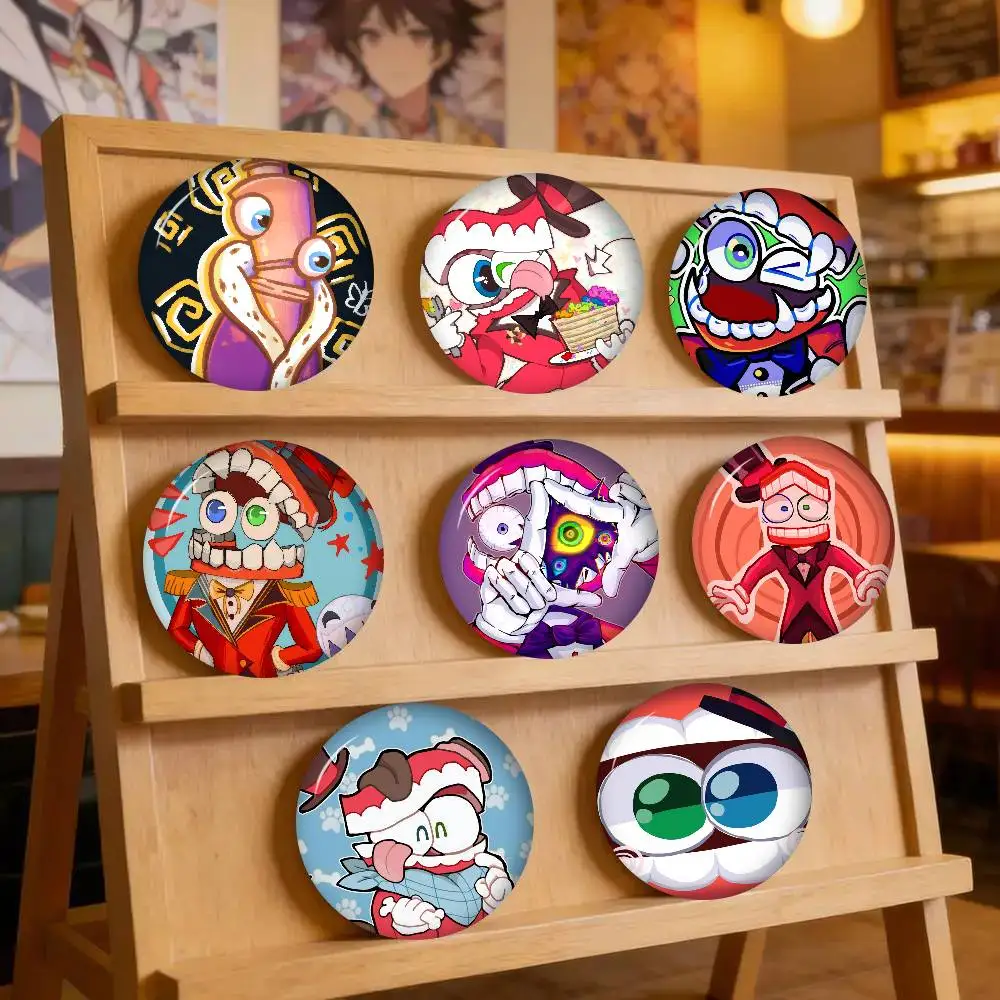 Anime Character Kinger Caine Can Brooches Soft Button Pin Funny Silly Gnarpy On A Skateboard Meme Badge Gamer Collection Gifts