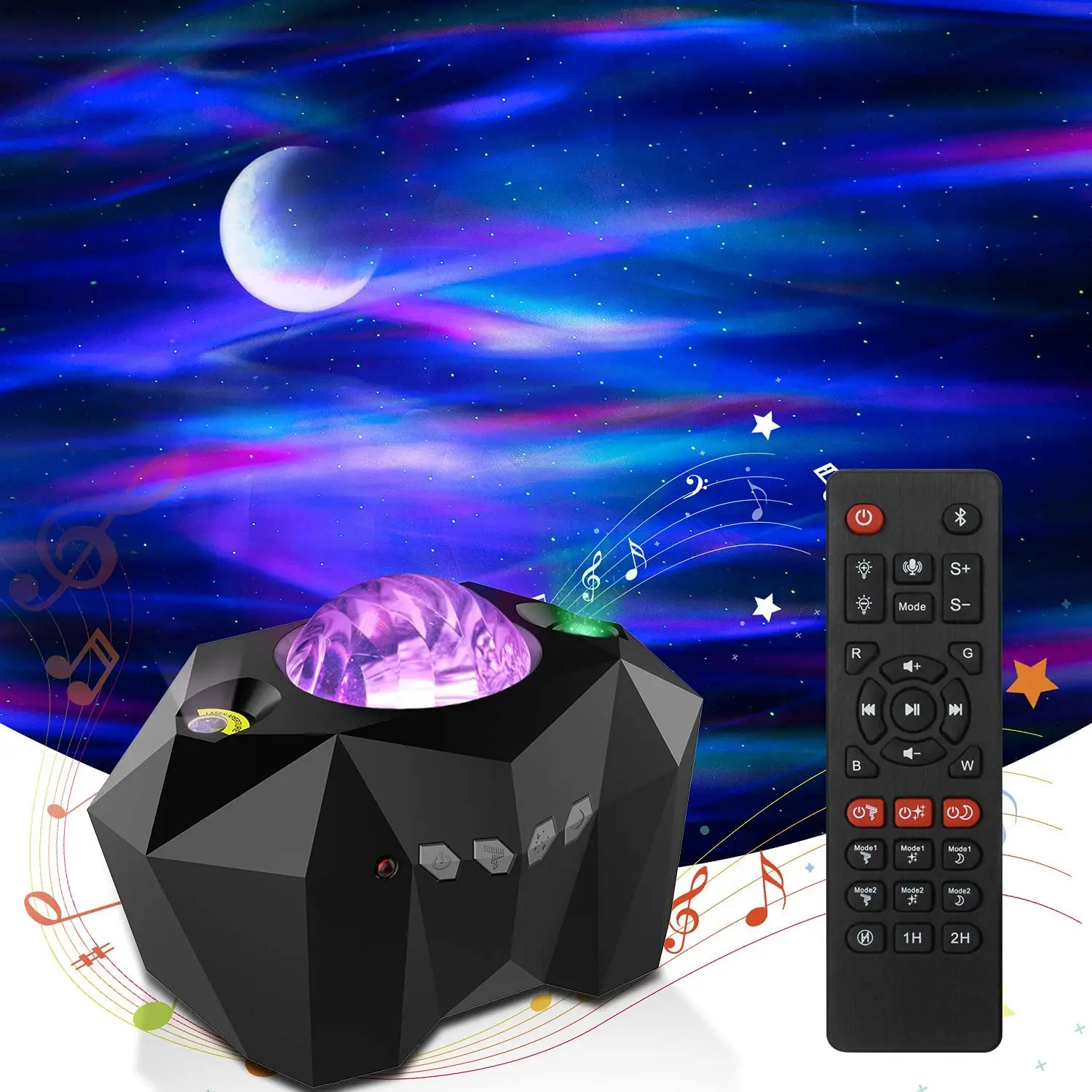 

Aurora Lights Star Galaxy Projector with Remote Control, Sky Night Light Projector for Kids Adults, Bluetooth Music Speaker