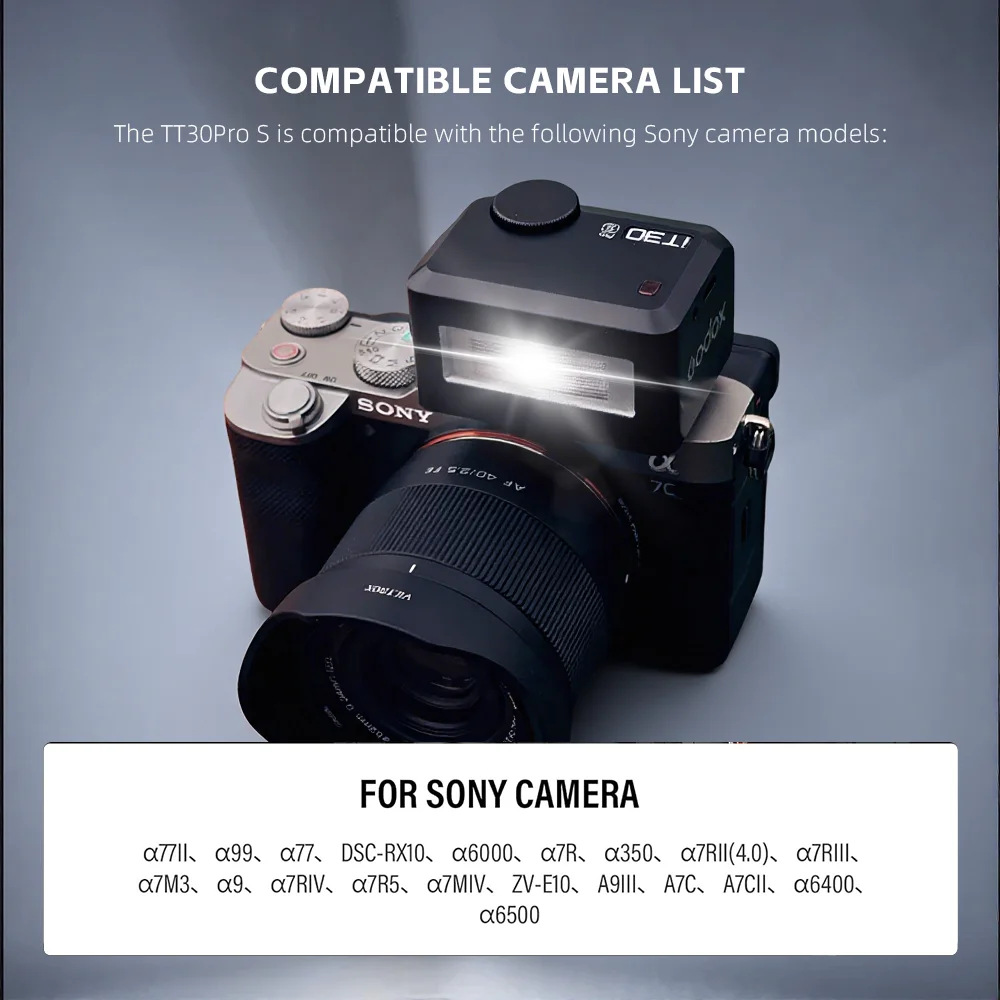 НОВЫЙ Godox iT30Pro Мини-набор Верхняя вспышка Сенсорный экран Ретро Свет Литиевый TTL Высокоскоростной синхронный Маленький Портативный 120 г Легкий Фото №2