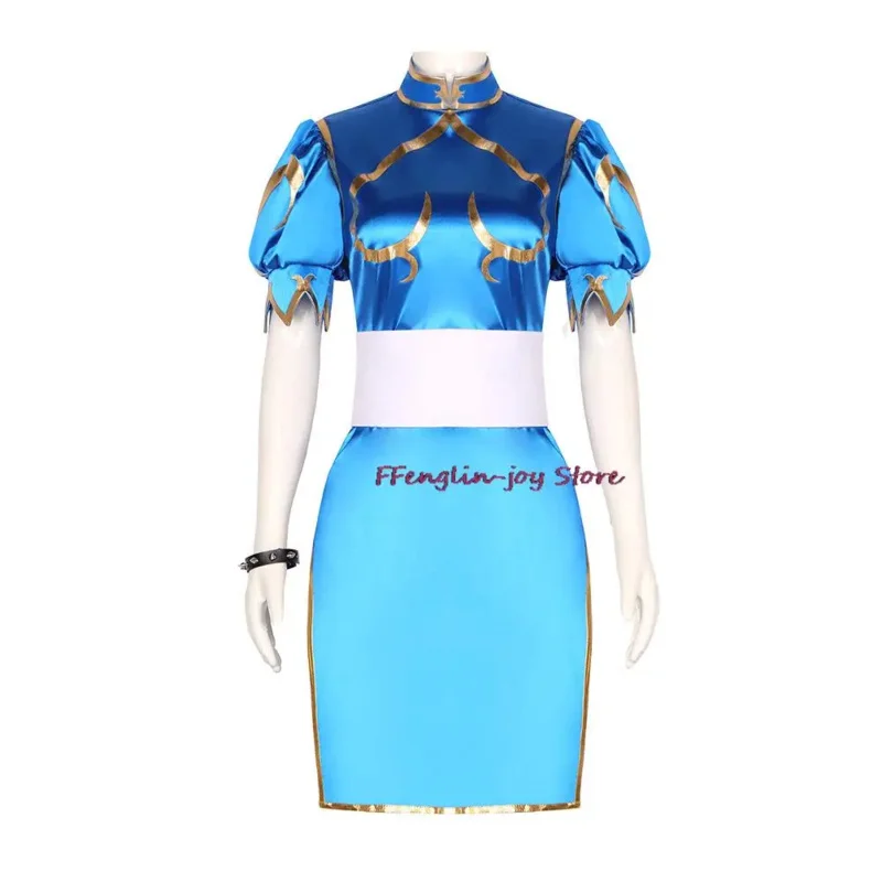 Game Street Fighter Cosplay chu-li cheongsam dress sets adult women cute Halloween carnival anime party show costumes