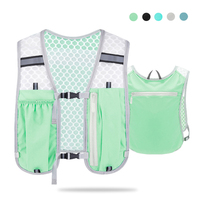 Reflective Running Vest Hydration Water Chest Pack Lightweight Running Water Bottle Storage Vest With Phone Holder Cycling Vest
