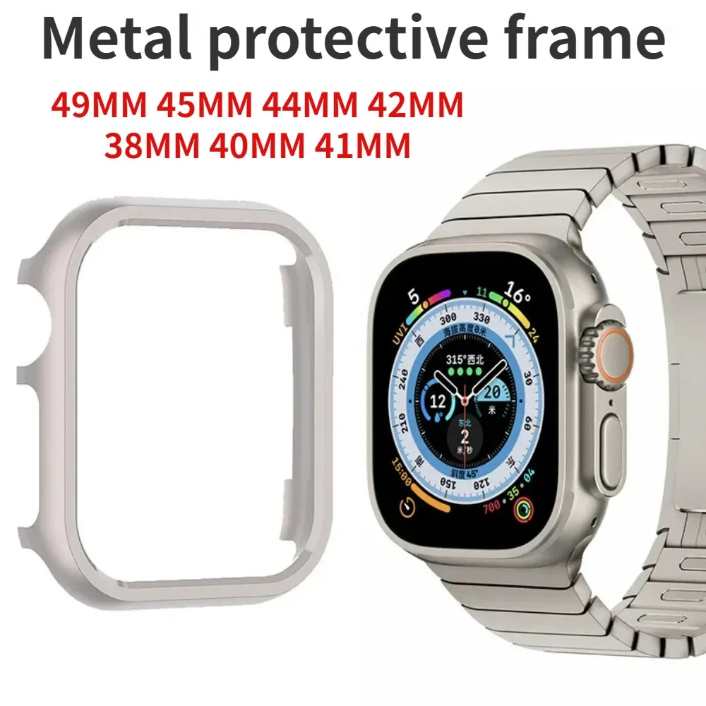 Metal Protective Frame for Apple Watch Ultra 2 49mm 9 8 7 45mm 41mm Aluminum Alloy Case for iWatch 6 5 4 3 SE 44mm 40mm 42mm38mm