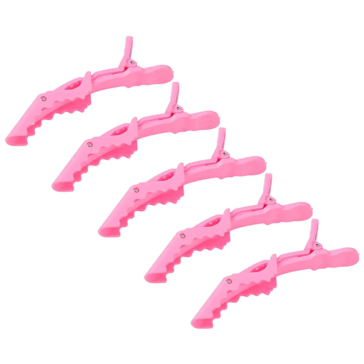 

15 шт. розовых прочных легких пластиковых зажимов для волос для парикмахерских, салонов, домашнего использования, макияжа и умывания