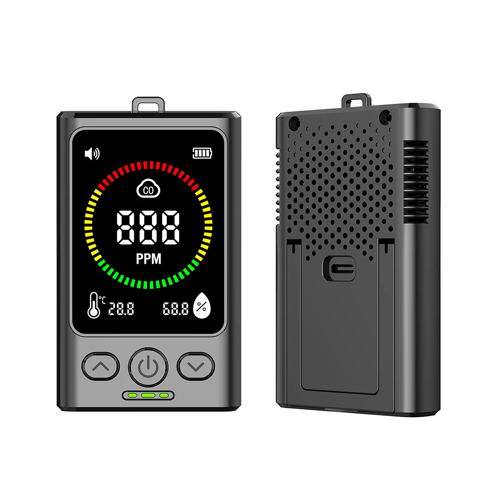كاشف أول أكسيد الكربون المحمول، إنذار أول أكسيد الكربون الرقمي القابل لإعادة الشحن مناسب للمنازل والكراجات والمكاتب وما إلى ذلك.