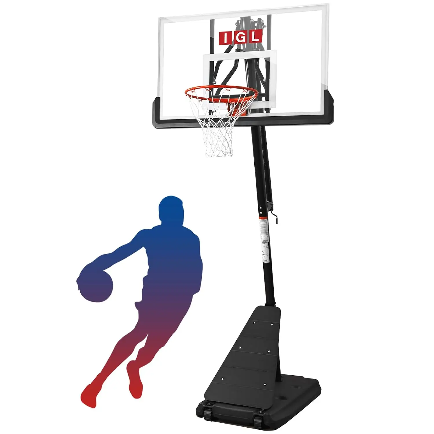 Basketball Hoop Outdoor with 52 Inch Shatterproof Backboard, 10FT Height Portable Basketball Hoop Outdoor, Adjustable, Custom