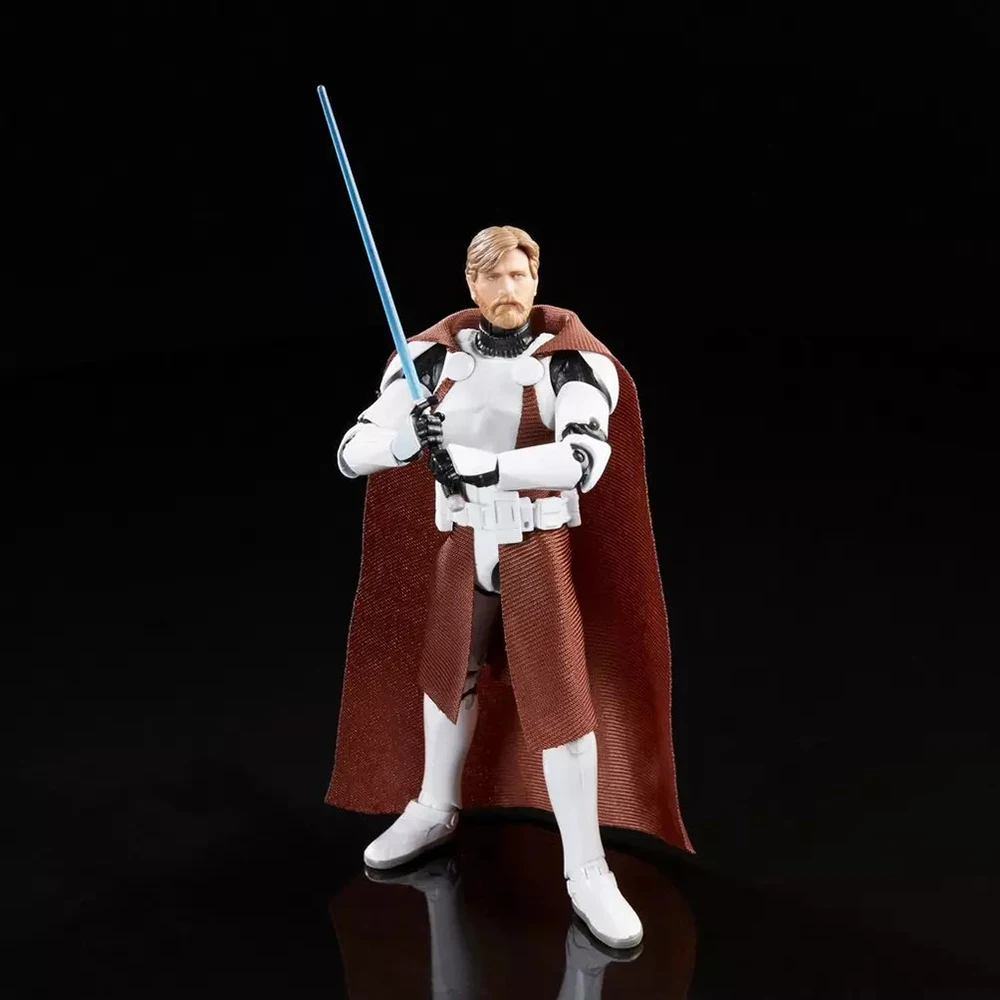 [W magazynie] Oryginalna Hasbro Star Wars Czarna seria Clone Commander Obi-Wan Kenobi Ekskluzywna figurka 6-calowa E5157