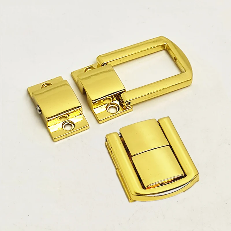 3pcs/4pcs closures Clip decorative latch box Solid hasp toggle buckle lock Catch small wine wooden chest hardware Antique Bronze