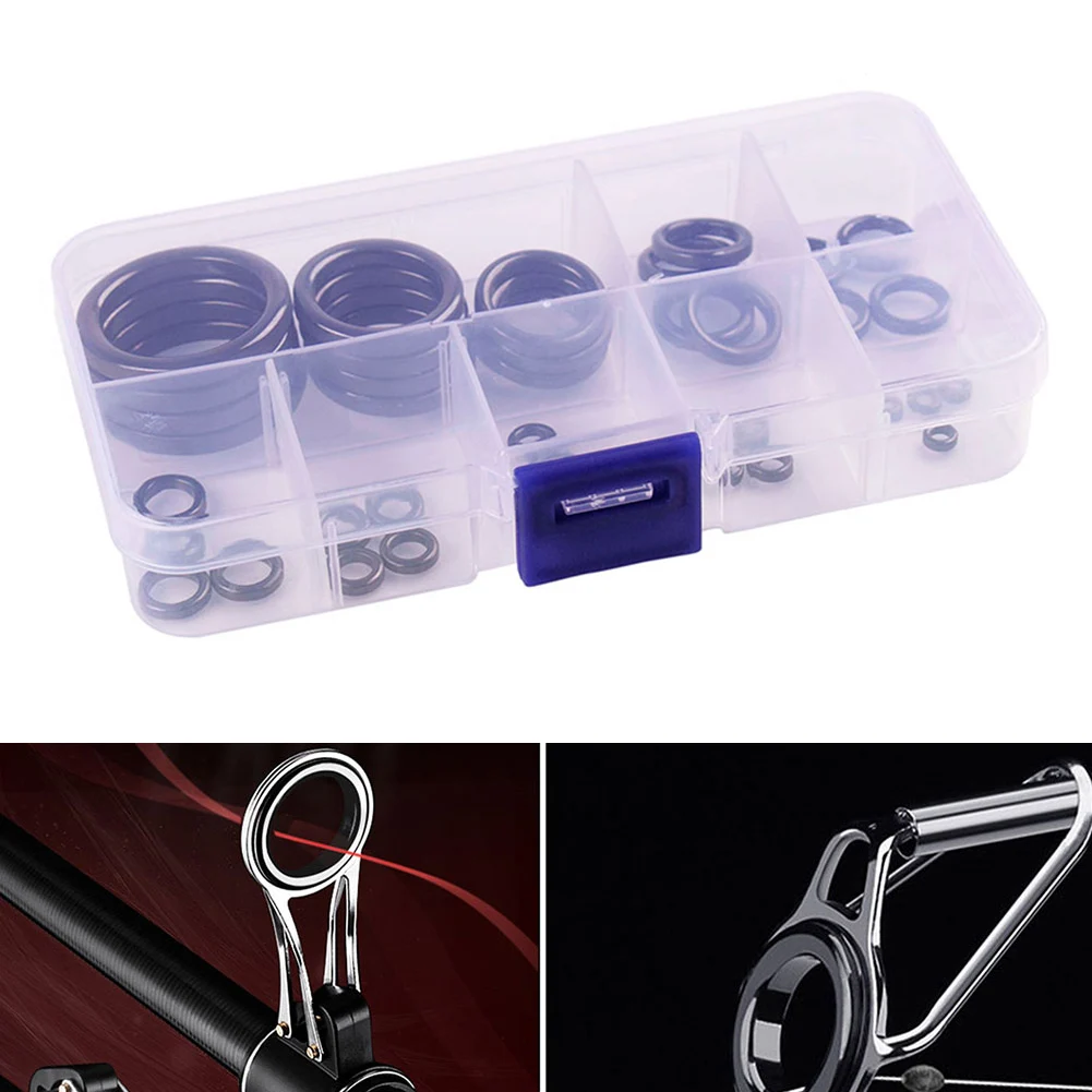 Fishing Rod Ceramic Guide Ring Set 40pcs Includes Sizes From 5# To 30# For Accurate Rod Eye Restoration And Line Protection