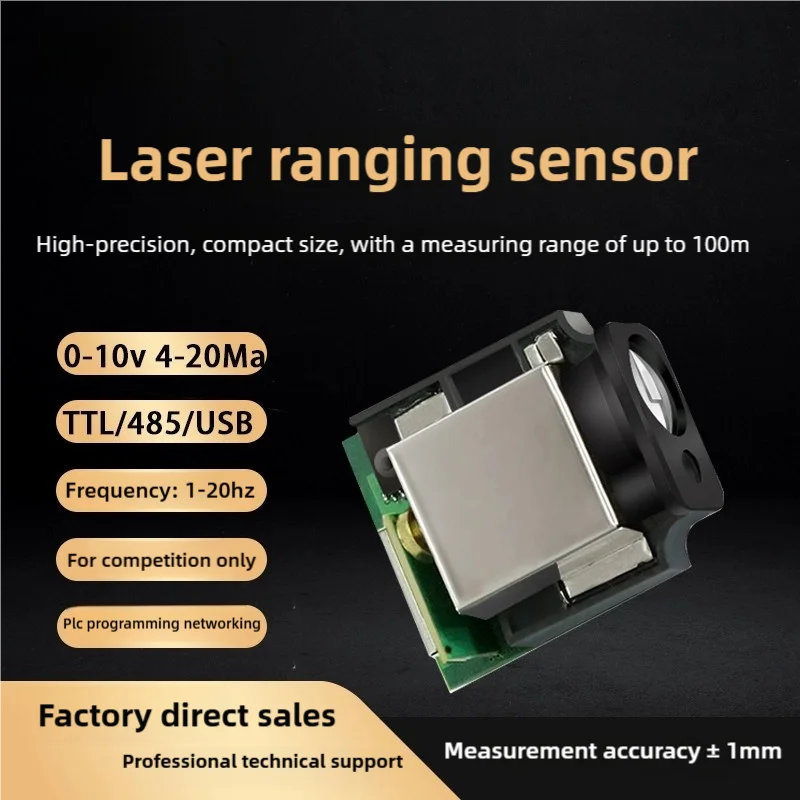 2PCS High-Precision Laser Distance Sensor, Infrared Displacement Module, Industrial Monitoring Module, Electronic Sensor