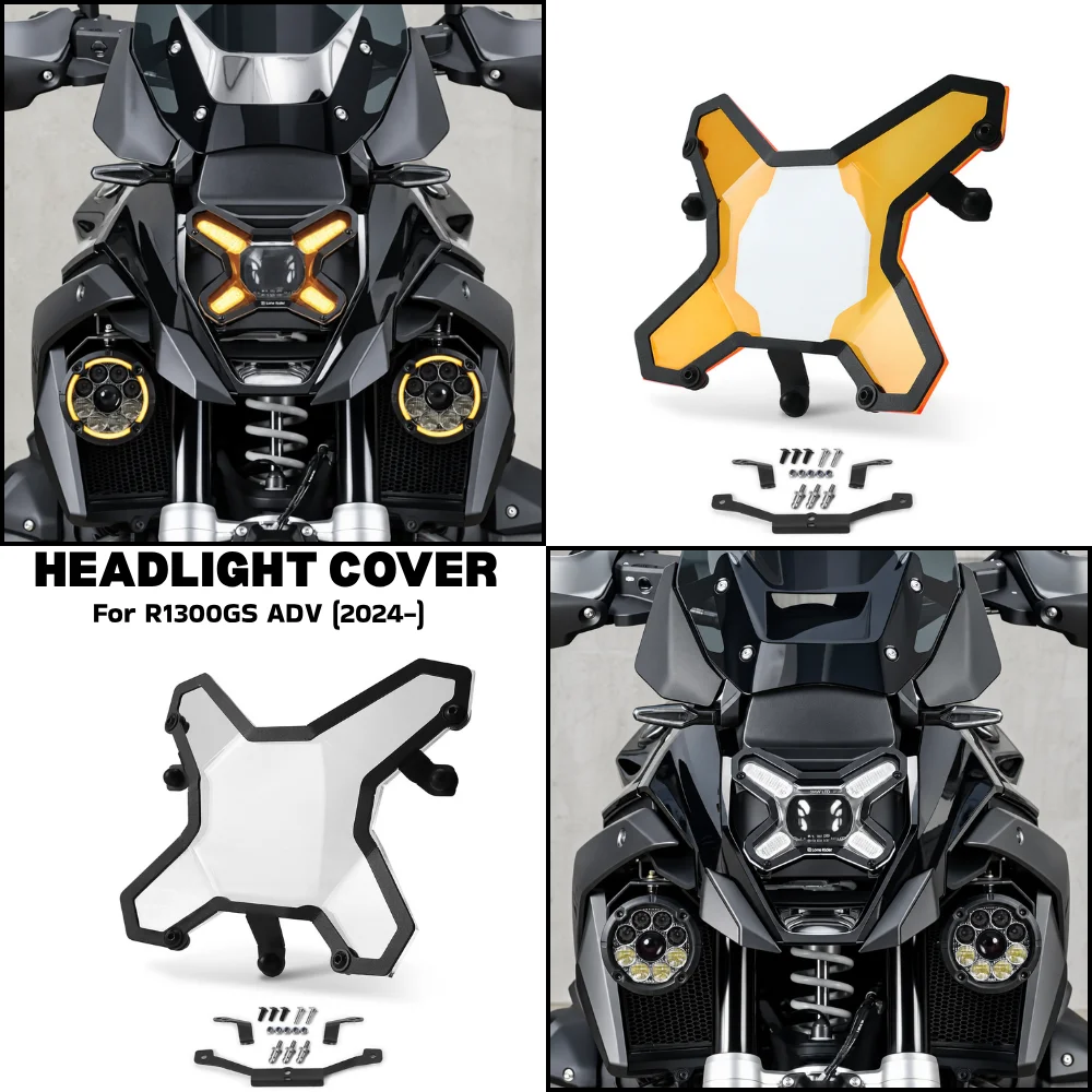 For BMW R1300GS Adventure 2024-2026 Quick-Release Headlight Protection Cover R 1300 GS ADV Acrylic Front Head Light Protector
